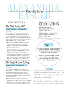 simple creative resume