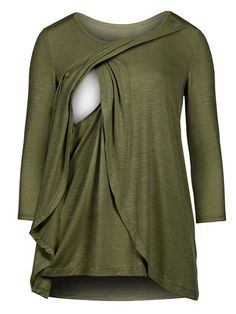 UNibelle Womens Maternity Tee Long Sleeve Soft Easy Breastfeeding Tops S-XL