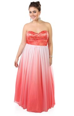 Debs Red Strapless Prom Dress