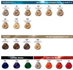 loreal majiblond ultra hi lift hair color chart loreal cool cover color chart
