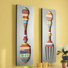 Large Wooden Spoon And Fork Wall Decor Vintage Tiki Design Fork And Spoon Wall Décor From Montgomery Ward