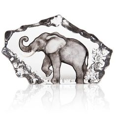 Large Sterling Silver 3D Trunk Up Walking Elephant Belt Buckle Great Details