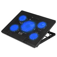 5 Fans LED USB Port Cooling Stand Pad Cooler For 10/'/'-17/'/' Laptop Macbook Acer