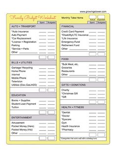 mint budget template