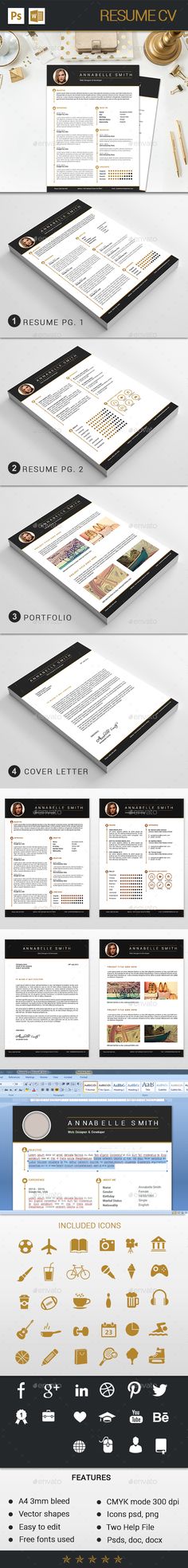 Resume Template / CV Template Cover Letter for by OddBitsStudio - resume formats free download word format Resume Template / CV Template Cover Letter for by OddBitsStudio - resume formats free download word format