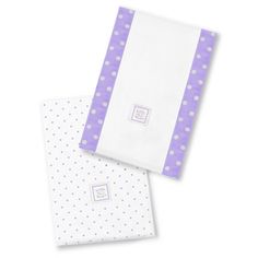 Set of 2 Cotton Burp Cloths SwaddleDesigns Baby Burpies Pastel Blue Triplets Paisley