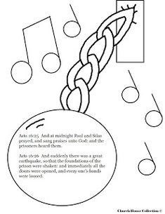 Acts 1536 1640 Pauls Second Journey Paul And Silas In Prison Coloring Page
