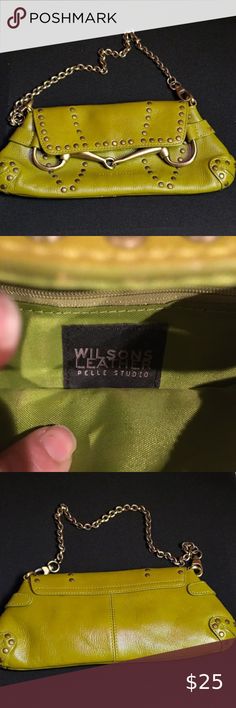 Yellow Leather Purse VERY HIGH QUALITY Wilson Leather