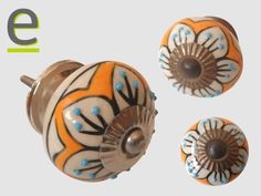 Pomello per mobili in ceramica decorata a mano. Diametro 35 mm ... Pomello per mobili in ceramica decorata a mano. Diametro 35 mm ...