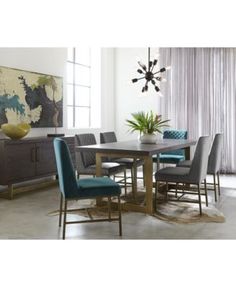 CLOSEOUT Altair Dining Furniture Set 9 Pc Table 6 Side Chairs 2 Arm Created For Macys CLOSEOUT Altair Dining Furniture Set 9 Pc Table 6 Side Chairs 2 Arm Created For Macys