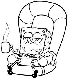 Spongebob Sick Coloring Page