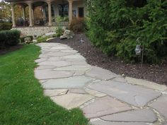 flagstone walkway with edge detail sparks landscape concepts