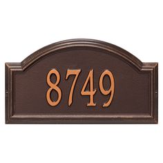 Prestige Arch PETITE Address Plaque Lawn House Sign Numbers wall Custom ONE LINE