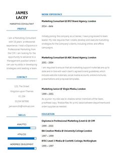fresh two column cv template cv template master
