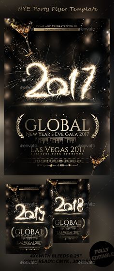 New Year Eve Flyer Invitation Party flyer, Flyer template and - new year poster template New Year Eve Flyer Invitation Party flyer, Flyer template and - new year poster template