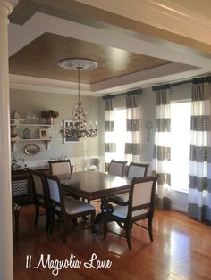 Dining Room Update Painted Curtains Dining Room Update Painted Curtains