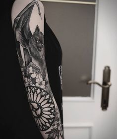 Dempsey; Dragon or Skull or Tattoo Girl Arm Wrist Wristband J Adult Black