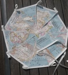 map bunting map decor world map decor world map bunting map fabric bunting travel bunting globe bunting atlas bunting