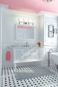 75 Best What To Do With A 50 S Pink Bathroom Images On Pinterest In Pink Ceiling Bathroom Home Decor