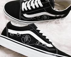 vans old skool broderie fleur