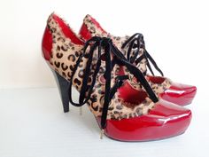 Hall S Anything And Everything Hallsanythingandeverything On Pinterest Monkey Fine And Dandy Red Leopard Velvet Laces Heels Shoes Booties 8 5 Ebay Lace