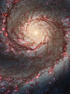 Red Far Away Galaxy Space 12X16 Inch Framed Art Print