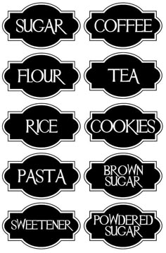 canister labels printables