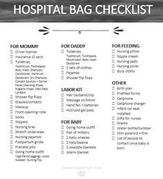 a new baby checklist