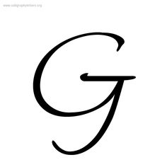Calligraphy Alphabet G Calligraphy Alphabet G
