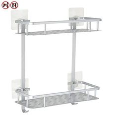 Dophee 40Cm Single Tier Rectangle Bath/Kitchen Rack Aluminum Bathroom Shelf Space Storage For Kitchen Bathroom Dophee 40Cm Single Tier Rectangle Bath/Kitchen Rack Aluminum Bathroom Shelf Space Storage For Kitchen Bathroom