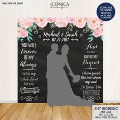 Wedding Photo Backdrop Custom Personalized Step Fl Photo Booth Backdrop Custom Step And Repeat