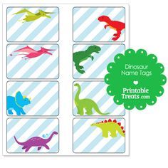 free printable dinosaur name tags the template can also be used for