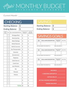 free monthly budget template frugal living pinterest
