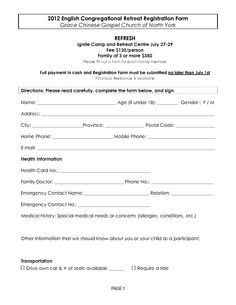 templates for registration forms