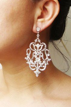 19 Best Wedding Earrings Images Plugs Chandelier Wedding Earrings Uk Crystal Rhinestone Vintage Prom