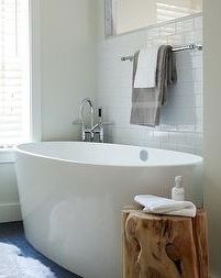642 Best Garden Side Tables Images On Pinterest Home Ideas Design By Kristine Irving Styled Stacystyle Shot Laura Moss Wood Stump Side Table In All White Bathroom