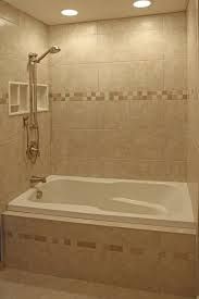 bathroom good looking brown tiled bath surround for small