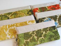 35 Best Vintage Cut Velvet Fabrics Images Upholstery Fabric Vintage Cut Velvet Upholstery Fabric Was Used To Create These Wristlet Clutch Bags