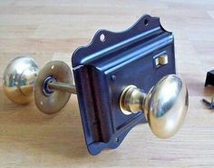 Traditionnel vieux style vintage jante serrure de porte /& rim knob set poignées