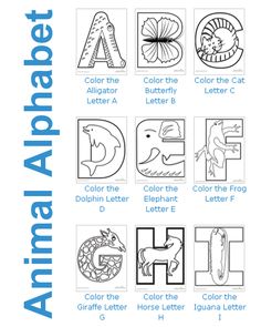color the animal alphabet printable alphabetalphabet craftspreschool - Alphabet Printables For Toddlers color the animal alphabet printable alphabetalphabet craftspreschool - Alphabet Printables For Toddlers