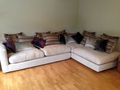 The 15 Best Sofa Images On Pinterest Corner Unit Bench And Loose Cover Lfh Large Corner Unit In Ian Sanderson Umi Stone With Contrasting Cushions A Similar Fabric Can Be Ordered Online