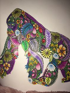 Completed Gorilla In Millie Marota Animal Kingdom Colouring Milliemarotta Animalkingdom