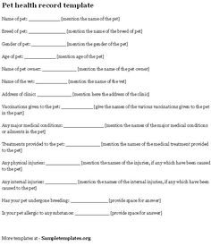 sample health record
