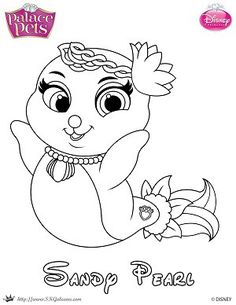 Snowpaws Princess Palace Pets Coloring Page | Bordado punto de cruz