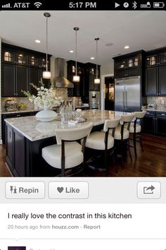 48 Beautiful Stylish Black Kitchen Cabinets Inspirations Black Kitchen Cabinets Bar Design Pictures Remodel Decor And Ideas Page 5 Would Love Even More Withe Vintage Cream Color For The Main
