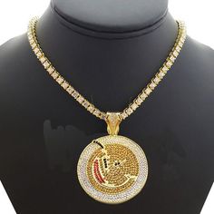 Corde Chaîne Hip Hop Collier Iced Gold PT Astro Boy Pendentif /& 24/" Boîte cubain