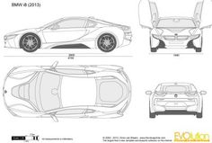Bmw I8 Roadster Blueprint Reference Bmw I8 Bmw Sketch Bmw