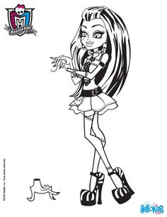 Frankie Steins Dislocated Hand Coloring Page Find Free Pages Color Poster And Pictures In MONSTER HIGH Print Out