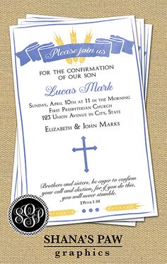 19 best confirmation invitations images on pinterest card