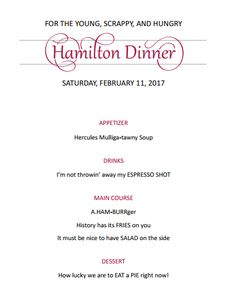 Best dinner options before hamilton
